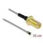 Coaxial Cable DeLOCK 90398 0.35m SMA MHF Black Gold Grey