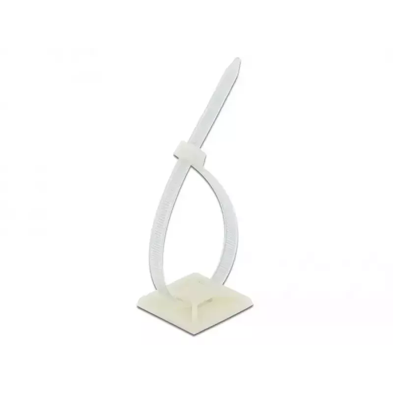 Cable Tie Mount DeLOCK 18679 White Nylon 10 pcs