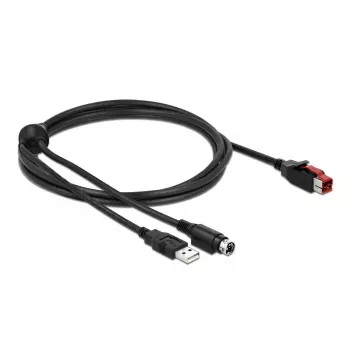PoweredUSB cable DeLOCK 85941 24V USB Type-A Mini-DIN 2m