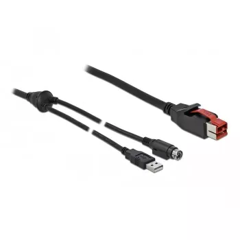 PoweredUSB cable DeLOCK 85941 24V USB Type-A Mini-DIN 2m