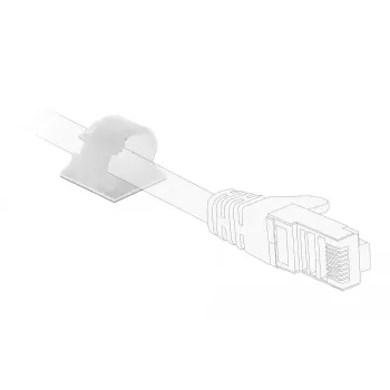 Cable clamp DeLOCK 60178 White 10 pcs