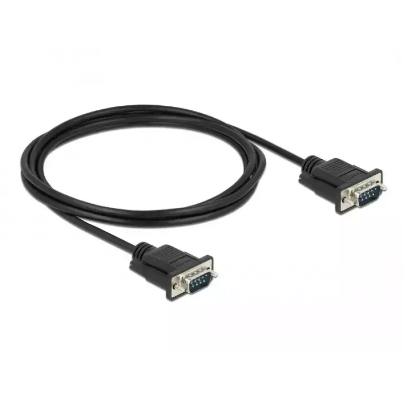 Serial Cable DeLOCK 86574 Black 2m RS-232 Sub-D9
