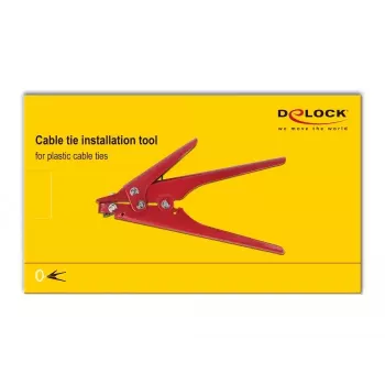 Pliers DELOCK 86773 — metal construction, steel handles, red handles