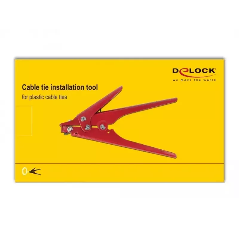 Pliers DELOCK 86773 — metal construction, steel handles, red handles