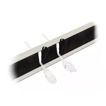 Cable management panel DeLOCK 19 inch Cable Management Brush Strip tool free 1U grey