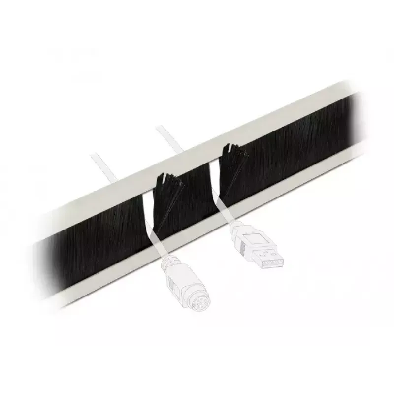 Cable management panel DeLOCK 19 inch Cable Management Brush Strip tool free 1U grey