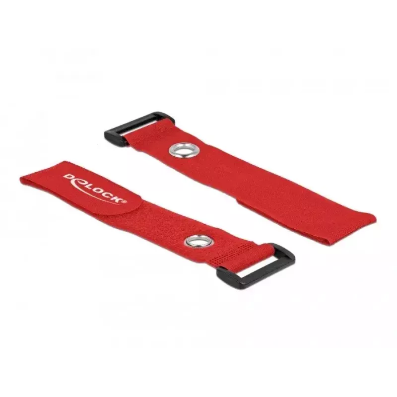 Hook & loop cable tie DeLOCK 19550 Red 3 pcs