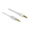 Audio Cable DeLOCK 66073 0.5m 3.5mm Silver White