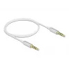 Audio Cable DeLOCK 66073 0.5m 3.5mm Silver White