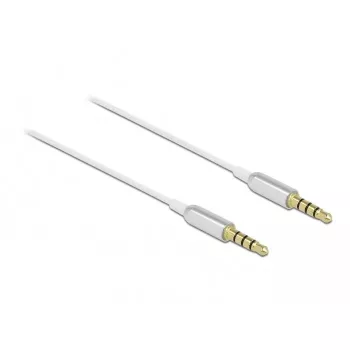 Audio Cable DeLOCK 66073 0.5m 3.5mm Silver White