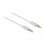Audio Cable DeLOCK 66073 0.5m 3.5mm Silver White