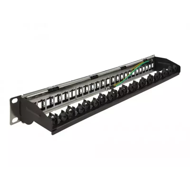 Patch Panel DeLOCK 19 inch 24 Port with Cable Fixing Rail