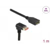 DisplayPort extension cable DeLOCK 90° downwards angled 8K 1m