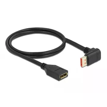 DisplayPort extension cable DeLOCK 90° downwards angled 8K 1m