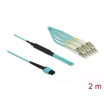 Optical Fiber Cable MPO female to 12 x LC Duplex male DeLOCK 84872