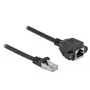 Network Extension Cable DeLOCK Cat.6A 50 cm Black