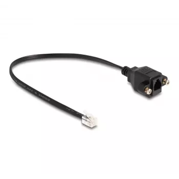 DeLOCK Cable RJ10 plug to RJ10 jack 30 cm black