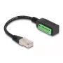 DeLOCK RJ45 Cable Cat.5e plug to Terminal Block Adapter 21.5 cm