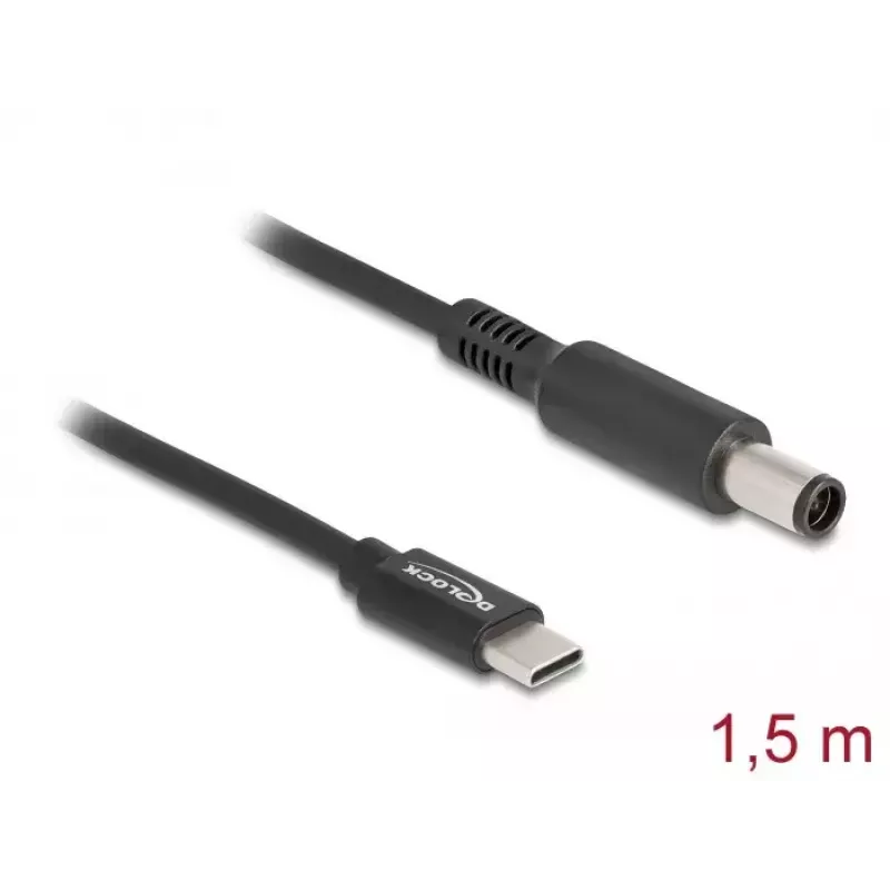 DeLOCK Laptop Charging Cable USB Type-C male to Dell 7.4 x 5.0 mm male 1.5 m 20 V