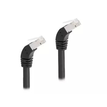 DeLOCK RJ45 Network Cable Cat.6A S/FTP 45° downwards angled 1 m black