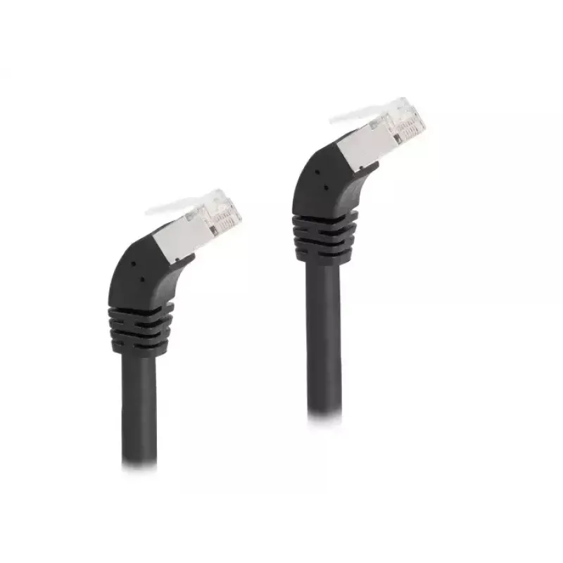 DeLOCK RJ45 Network Cable Cat.6A S/FTP 45° downwards angled 1 m black