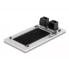 DeLOCK Cable entry with brush and 2 x RJ45 Keystone module Cat.6 aluminium