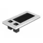 DeLOCK Cable entry with brush and 2 x RJ45 Keystone module Cat.6 aluminium