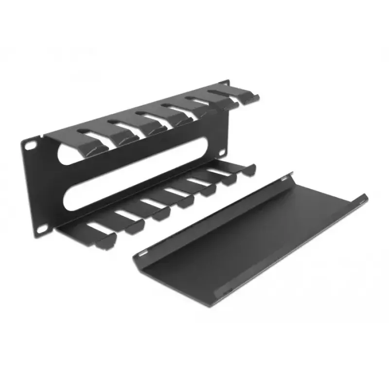 Cable management panel DeLOCK 10 inch 66844 black