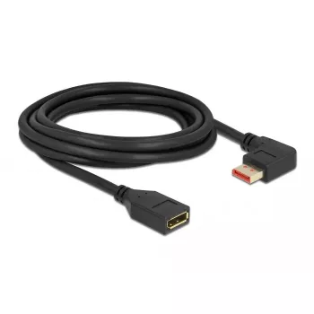 DisplayPort extension cable DeLOCK 87076 3m 8K 60Hz male 90° left angled to female