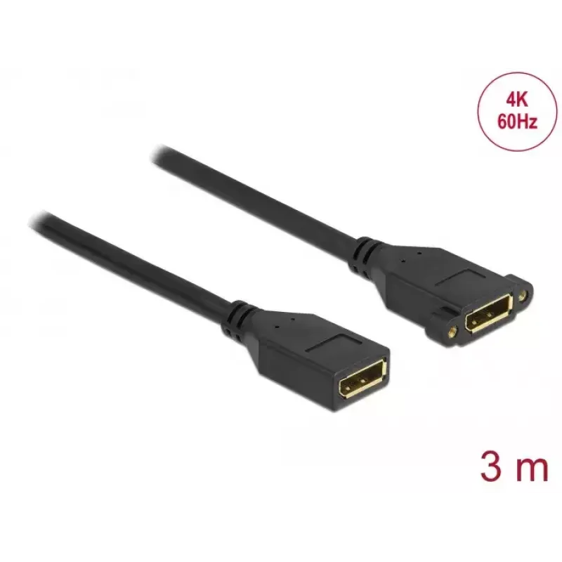 DisplayPort cable female to female panel-mount DeLOCK 87103 3 m