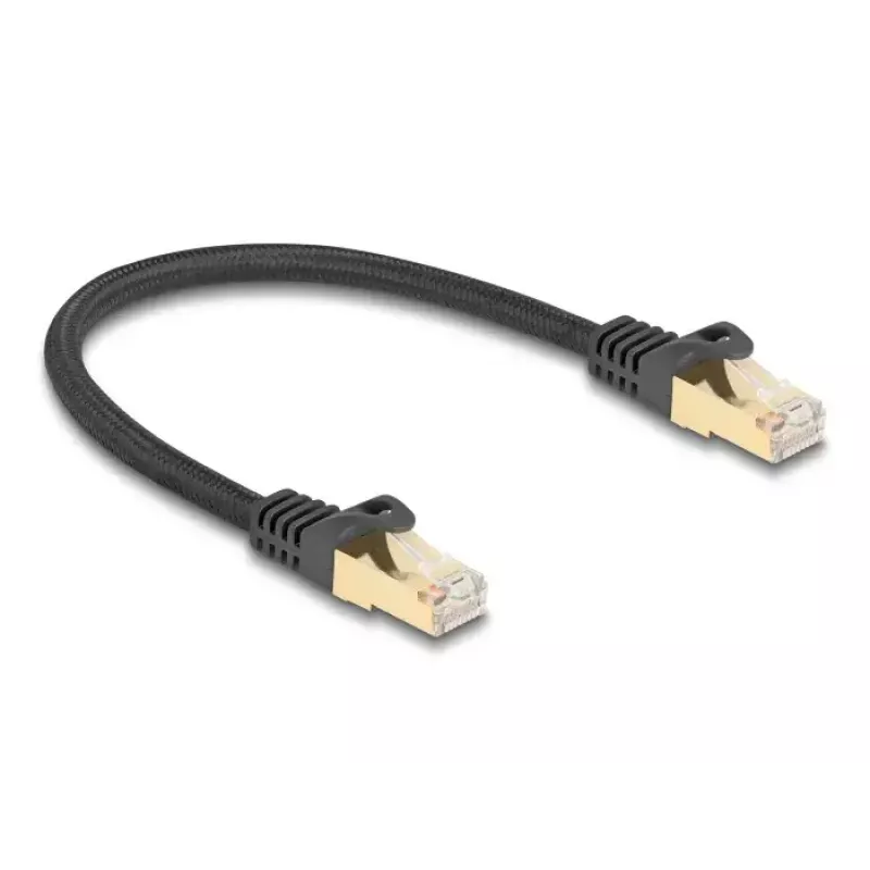 Network Cable DeLOCK RJ45 80315 plug to plug Cat.6A 0.25m black
