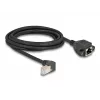DeLOCK Network Extension Cable S/FTP RJ45 90° angled to RJ45 Cat.6A 3m black