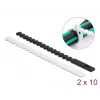 Releasable Cable Tie DeLOCK 19002 Flexible Reusable 20 pcs Black White