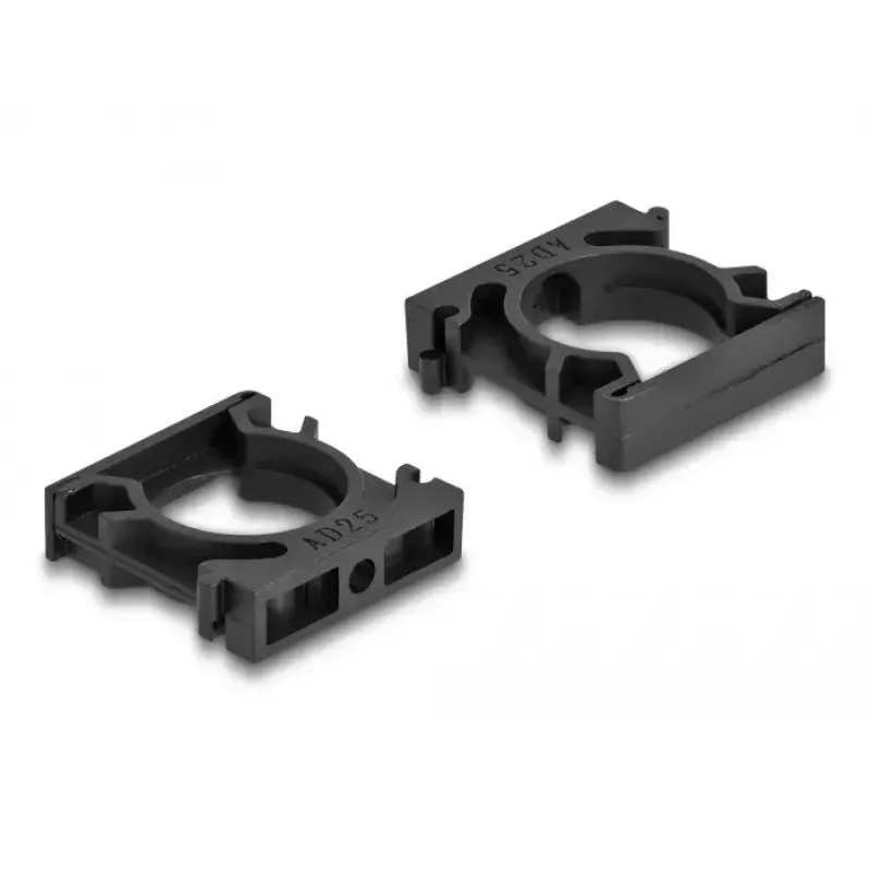 Cable holder DeLOCK 60486 25 mm black 4 pieces