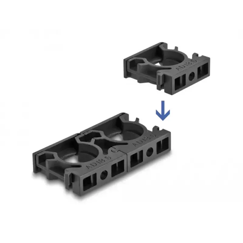 Cable holder DeLOCK 60486 25 mm black 4 pieces
