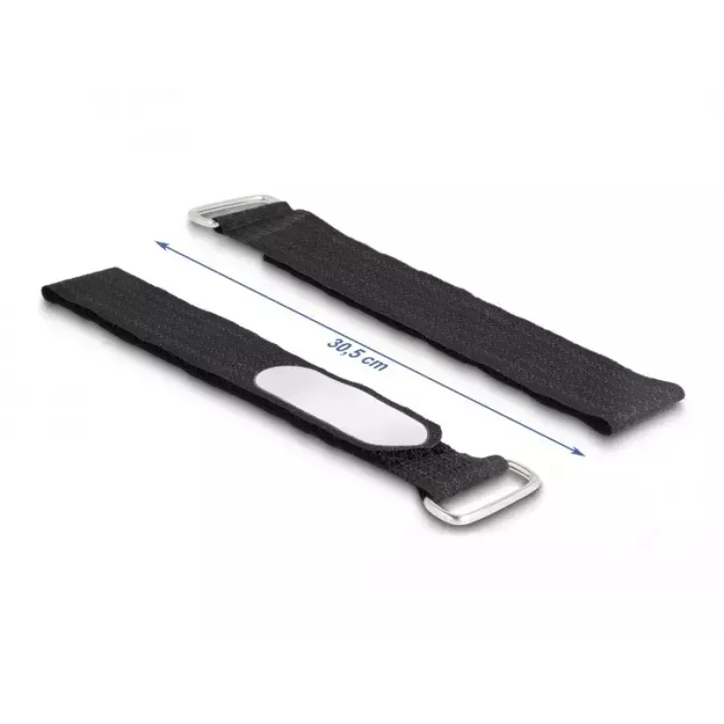 Cable tie mount DeLOCK 19608 Hook-and-loop 305x25mm black 5pcs