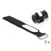 Cable tie mount DeLOCK 19608 Hook-and-loop 305x25mm black 5pcs
