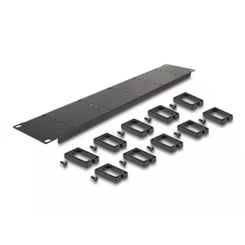 Cable management panel DeLOCK 19 inch 66917 2U black with 10 hooks