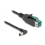 DeLOCK PoweredUSB cable male 12 V to DC 5.5 x 2.5 mm male angled 3 m