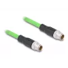 Network Cable DeLOCK M12 Cable X-coded 8 pin male to male PUR (TPU) 5 m Black