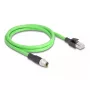 Network Cable DeLOCK M12 Cable X-coded 8 pin male to male PUR (TPU) 5 m Black