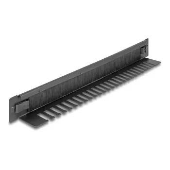 Brush panel DeLOCK 66552 Black Metal 48mm Width 482mm Depth 44.4mm Height