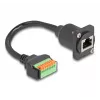 DeLOCK 88153 Cable Gender Changer RJ45 8-Pin Terminal Block Black