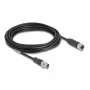 Network Cable DeLOCK M12 Cable X-coded 8 pin male to female Cat5e 5 m Black