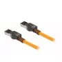 Network Cable DeLOCK RJ45 0.5m Cat6A S/FTP Orange