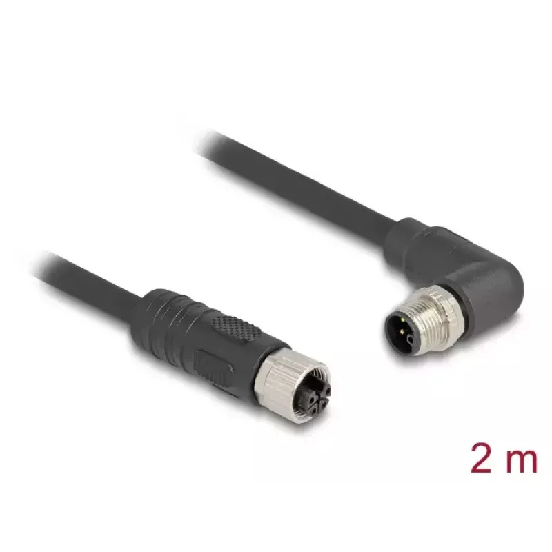 DeLOCK sensor/actuator cable 80529 2 m RST M12 Black