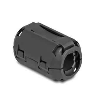 Ferrite core clamp DELOCK 80948, black, nickel/plastic/zinc, 36×23.5×22.2 mm, pack of 2