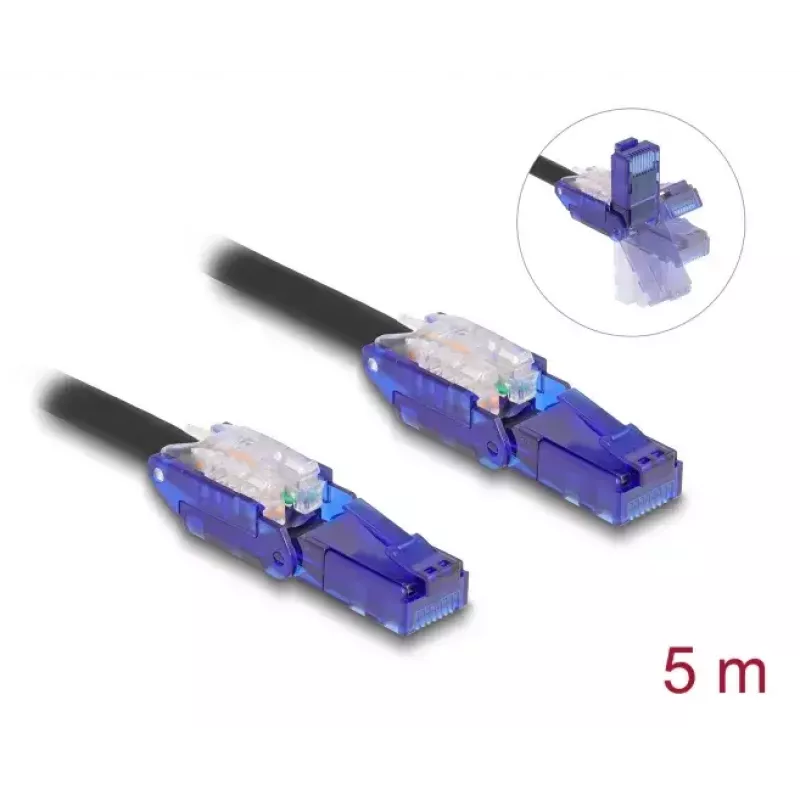 Networking Cable DeLOCK 80929 RJ-45 Cat6 5m Black Violet