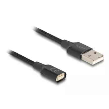 DeLOCK 88167 USB 2.0 Type-A to Magnet Interface Cable 1m Black