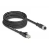 Networking cable DeLOCK 80594 M12 to RJ-45 Cat5e 5m Black